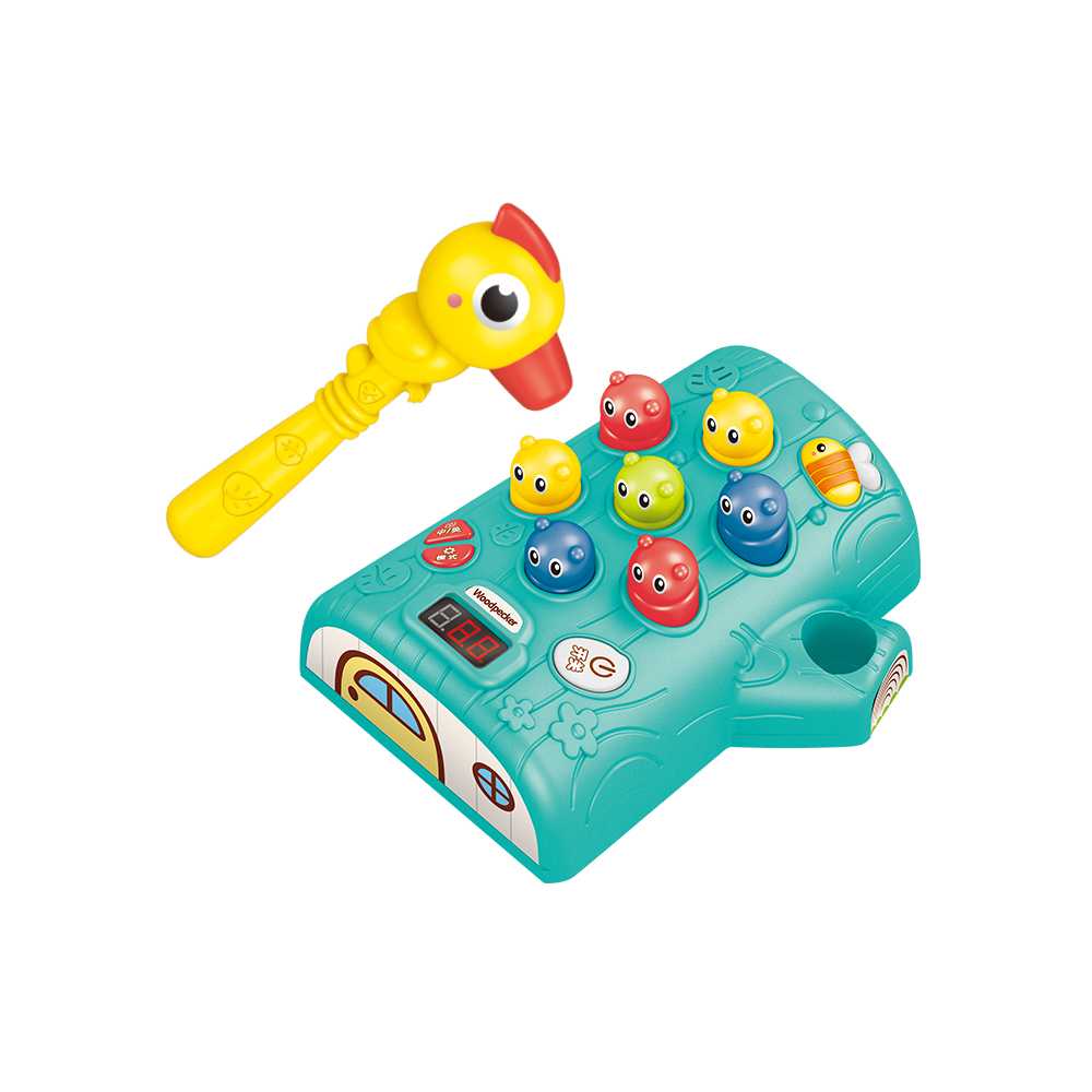 FUN SOUND AND LIGHT WOODPECKER KNOCKING INSECT BABY TOY-93905