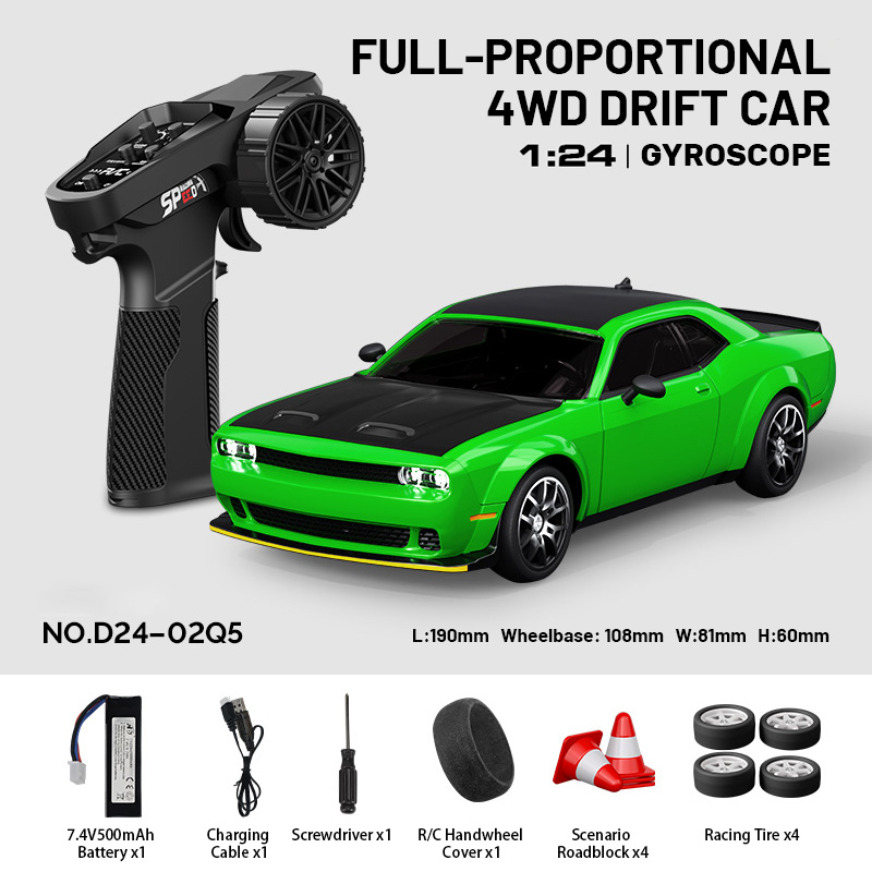 D24-02Q5, 1/24 RC Drift Car – 4WD Full-Proportional , Gyroscope, 24-25km/h, Gift Box