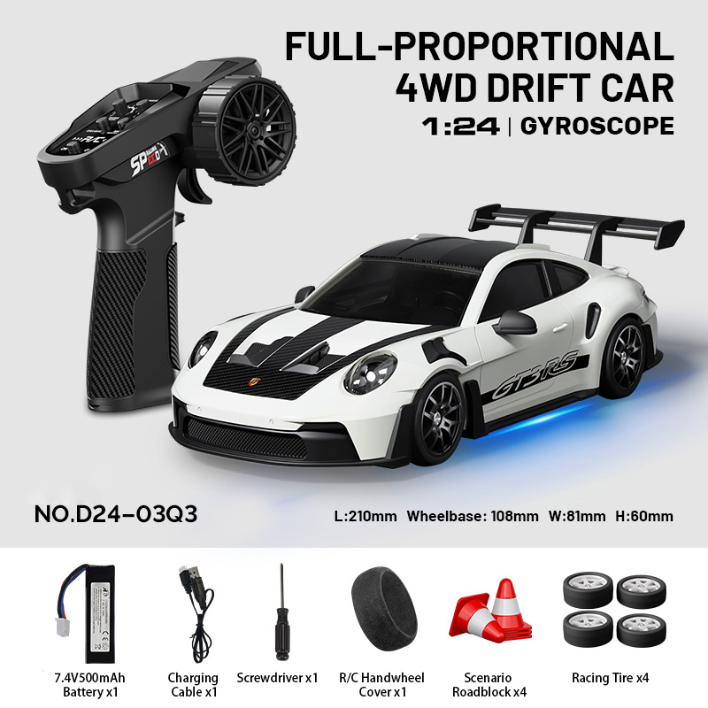 HSTAR 24-25km/h Remote Control Car, 1:24 2.4G 4WD RC Drift Car with Gyroscope HSTAR 24-25km/h Remote Control Car, 1:24 2.4G 4WD RC Drift Car with Gyroscope