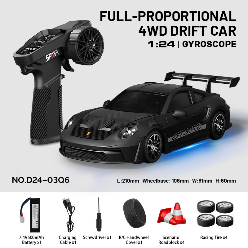 1:24 Scale | Gyro Stabilized | Full-Proportional 4WD RC Drifting Car 1:24 Scale | Gyro Stabilized | Full-Proportional 4WD RC Drifting Car