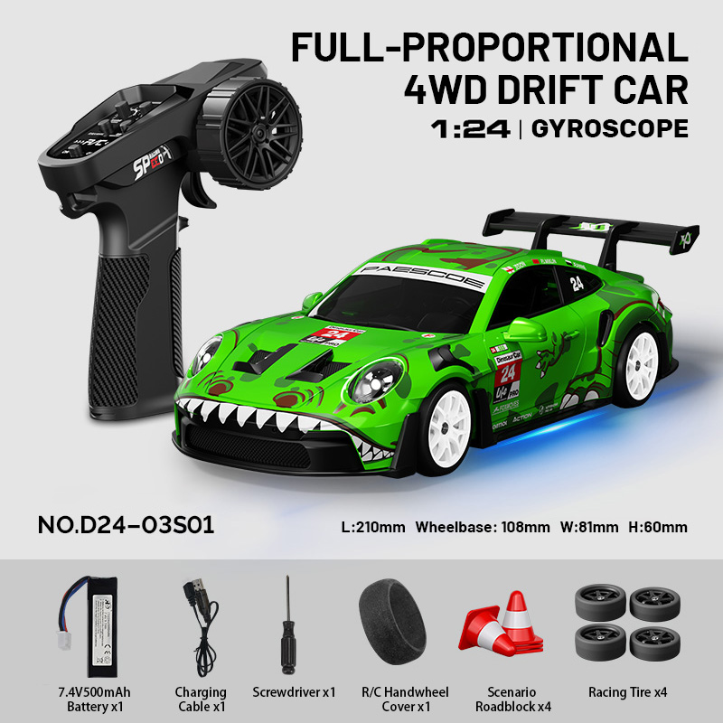 HSTAR 2.4G Full-Proportional Contro l 4WD RC Drifting Car | 1:24 Scale, Gyroscope Stabilization