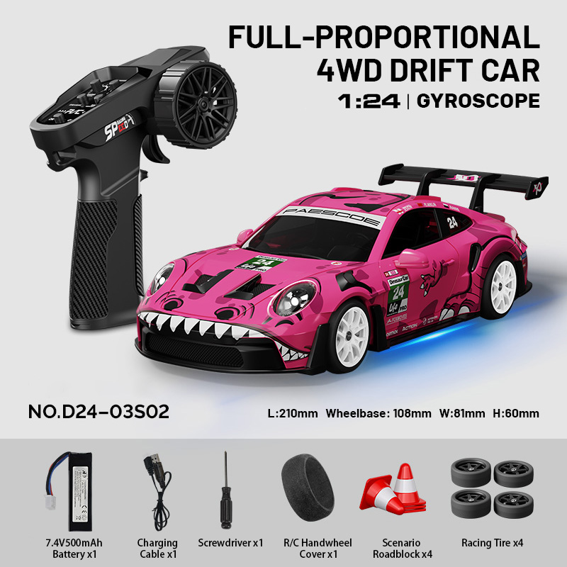 1/24 Full-Proportional 4WD RC Drift Car, Gift Box-D24-03S2