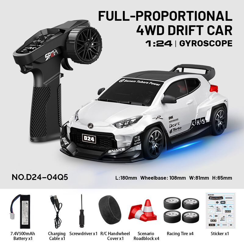 HSTAR 1/24 Scale | Full-Proportional 4WD RC Drifting Car | D24-04Q5 HSTAR 1/24 Scale | Full-Proportional 4WD RC Drifting Car | D24-04Q5
