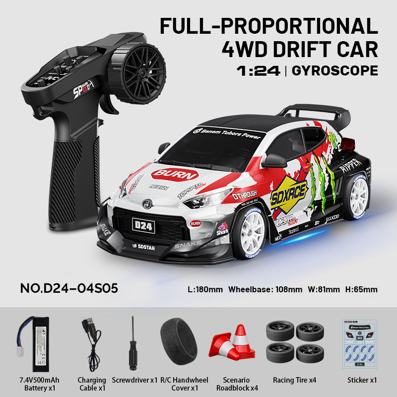 HSTAR D24-04S5 | 1/24 RC Drift Car | 4WD | Gyroscope | 24-25km/h | Gift Box HSTAR D24-04S5 | 1/24 RC Drift Car | 4WD | Gyroscope | 24-25km/h | Gift Box