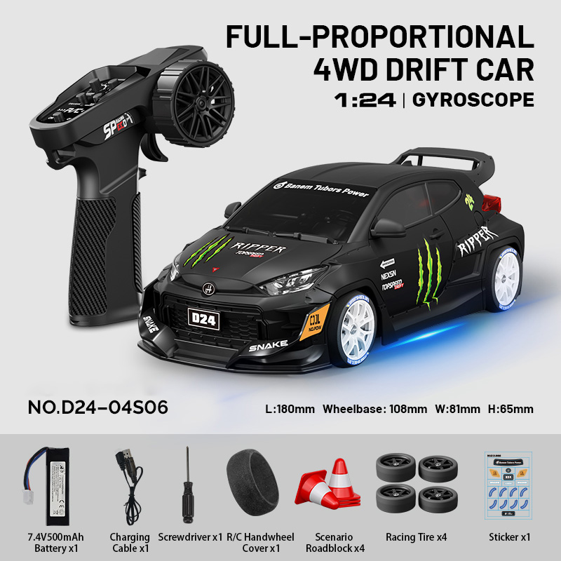 HSTAR D24-04S6 | 1/24 RC Drift Car | 4WD | Gyroscope | 24-25km/h | Gift Box HSTAR D24-04S6 | 1/24 RC Drift Car | 4WD | Gyroscope | 24-25km/h | Gift Box